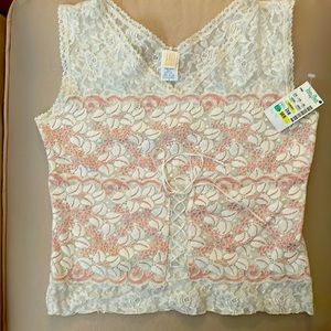 Sweet Lacy Cami With Corset Detail